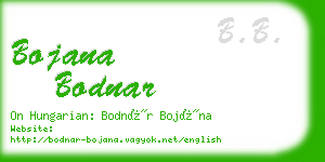 bojana bodnar business card